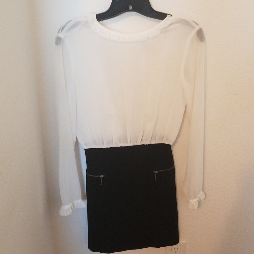 Beautiful sheer ruffle detailed dress